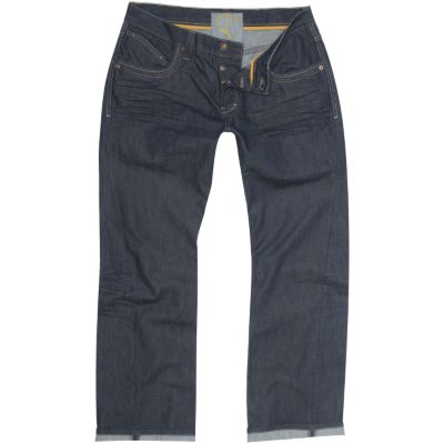 Dark blue turn up slouch jeans