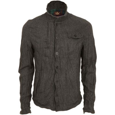 Grey funnel neck jacket