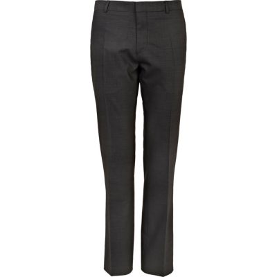 Grey slim suit trousers