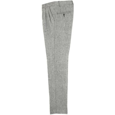 Grey pleated smart trousers