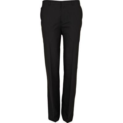 Black smart slim classic trousers