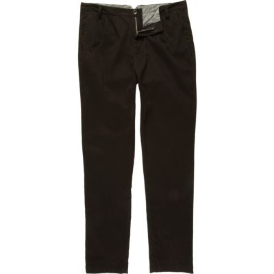 Black smart pleat trousers
