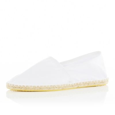 white canvas espadrilles