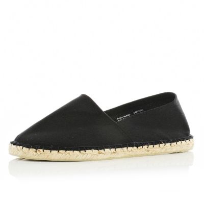 Black canvas espadrilles