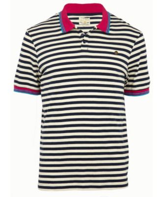 navy stripe polo shirt