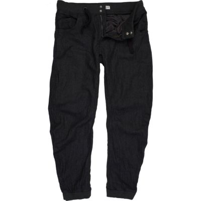 Black casual joggers