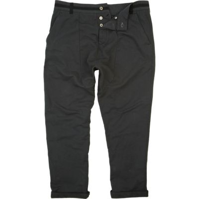 black drop crotch jogger trousers