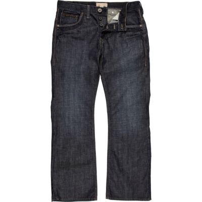 Dark wash denim bootcut jeans
