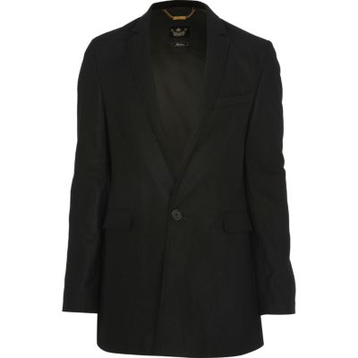 Black long smart jacket