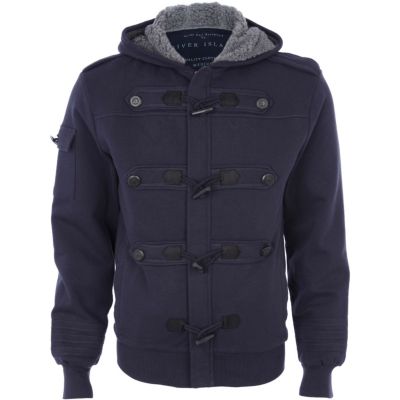 Navy zip thru hoodie
