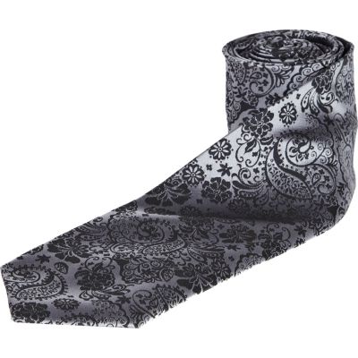grey paisley tie