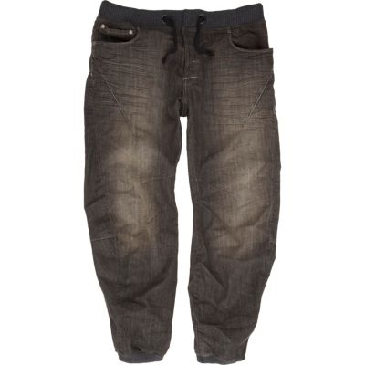 Dark grey denim jogger jeans