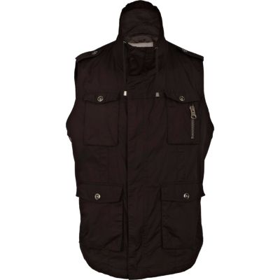 Black four pocket gilet