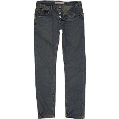 Dark wash denim slim fit jeans