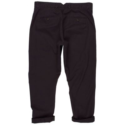 Navy drop crotch chinos