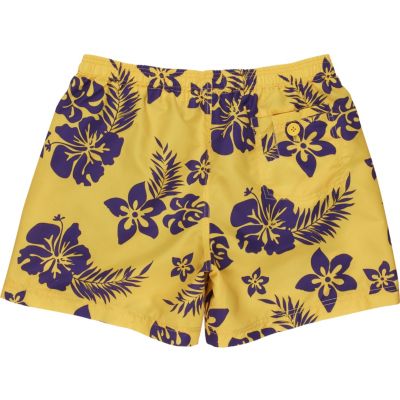Yellow floral swim shorts