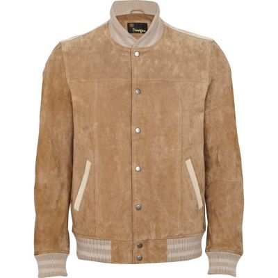 Light brown suede leather jacket