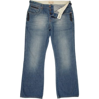 Dark wash denim bootcut jeans