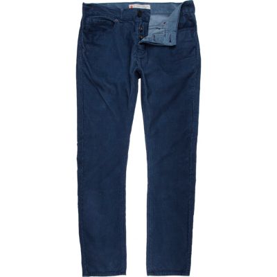 Blue corduroy trousers
