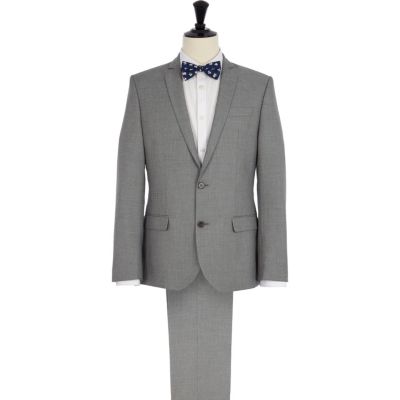 Grey slim suit jacket