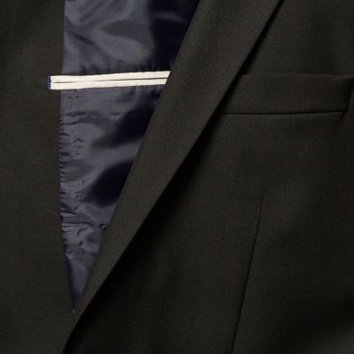 Black slim suit jacket