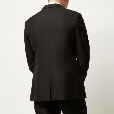 Black slim suit jacket