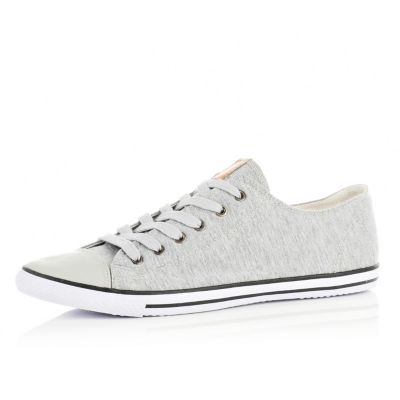 Light grey slim plimsolls
