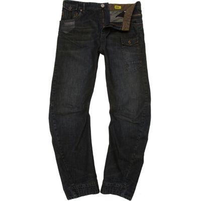 Dark wash denim worker jeans