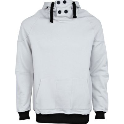 Light grey funnel neck hoodie
