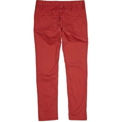 Red stretch skinny sid jeans