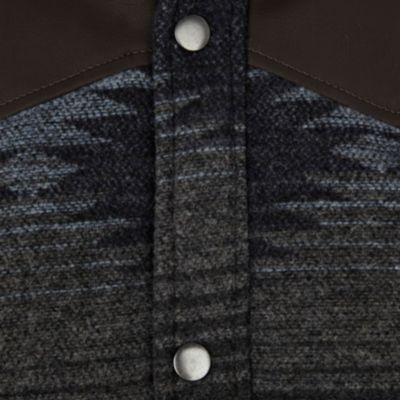 Navy navajo hooded gilet