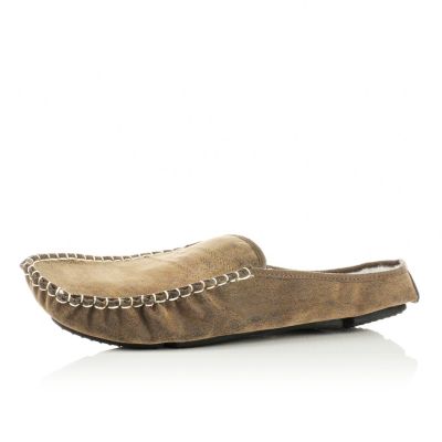 brown mule slippers 