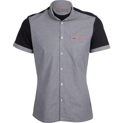 Blue contrast shirt