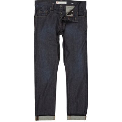 Dark wash denim skinny jeans