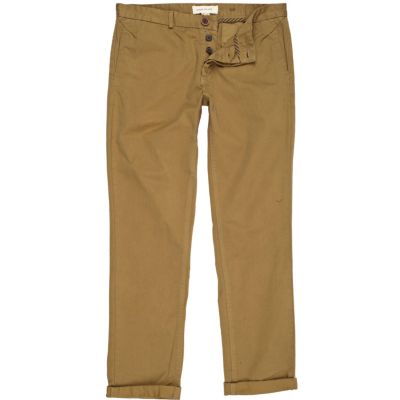 Tan slim chinos