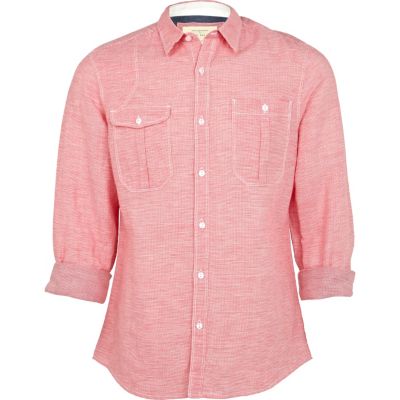 pink linen shirt 
