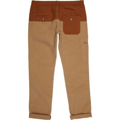 Tan contrast chinos