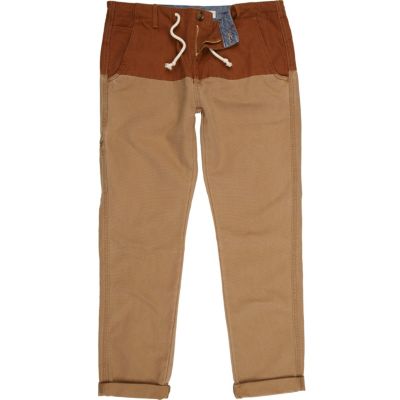 Tan contrast chinos