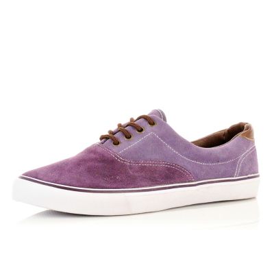 Purple contrast plimsolls