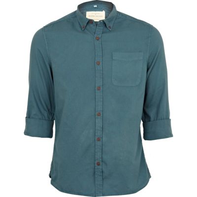 Teal oxford shirt