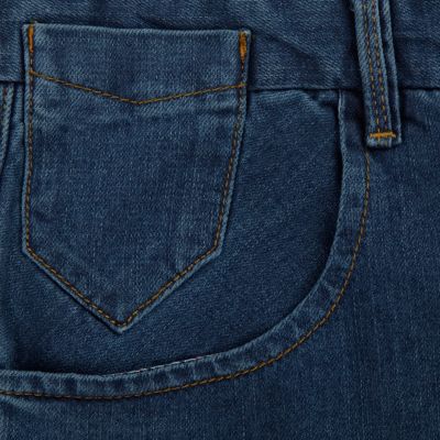 Dark denim twist seam jogger jeans