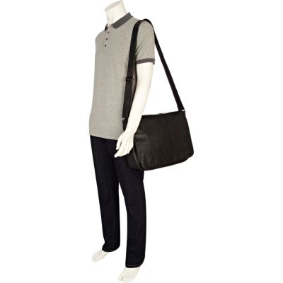 Black flap over bag