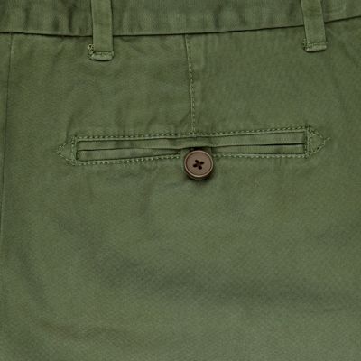 Green sprayed chinos