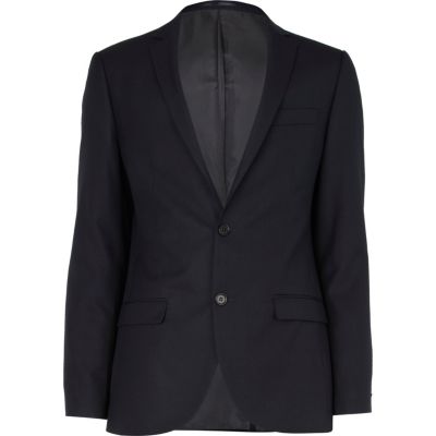 Navy slim suit jacket