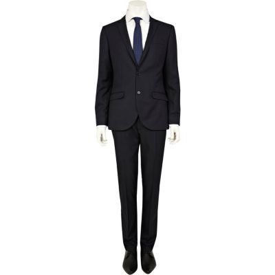 Navy slim suit jacket