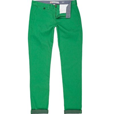 green stretch skinny sid jeans