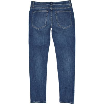 Mid wash stretch skinny jeans