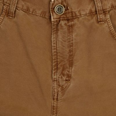 Brown twist seam carrot trousers