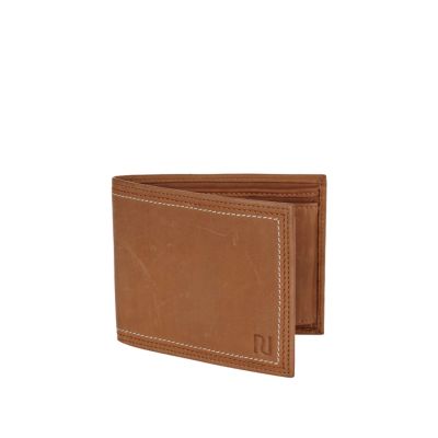 Light brown leather RI wallet