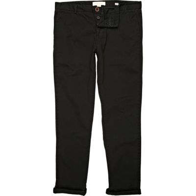 Black slim chinos